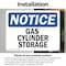 Signmission Gas Cylinder Storage OSHA Notice Sign, Vinyl Decal, 10in W x 7in L, 2PK OS-2PACK-NS-D-710-L-12993 - alternate 4